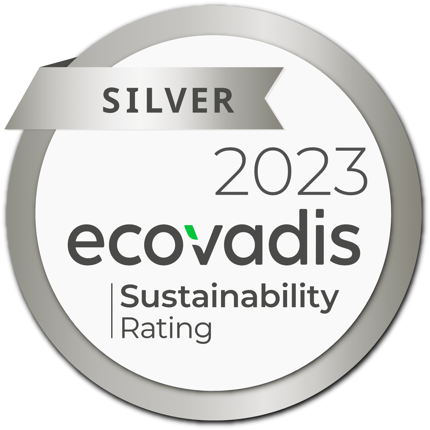 EcoVadis Silver medal 2023 - Sustainability Rating